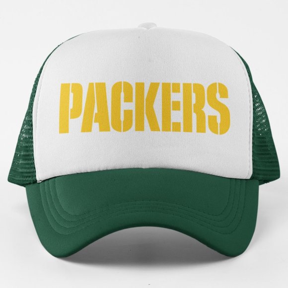 Other - NEW Green Bay Packers Wordmark Trucker Mesh Snapback Hat 2-TONE DARK GREEN